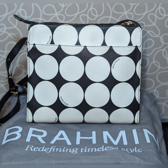 Brahmin Barcelona Polka Dot Crossbody EUC - Picture 10 of 10
